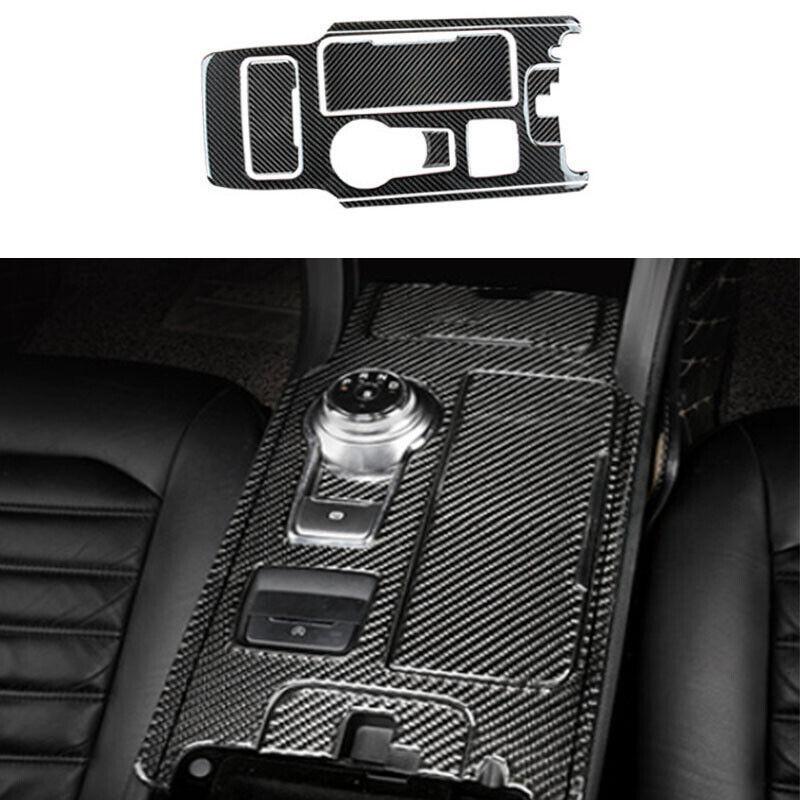 Carbon Fiber Central Console Gear Shift Cover Trim Car for Ford Fusion 2017-2020