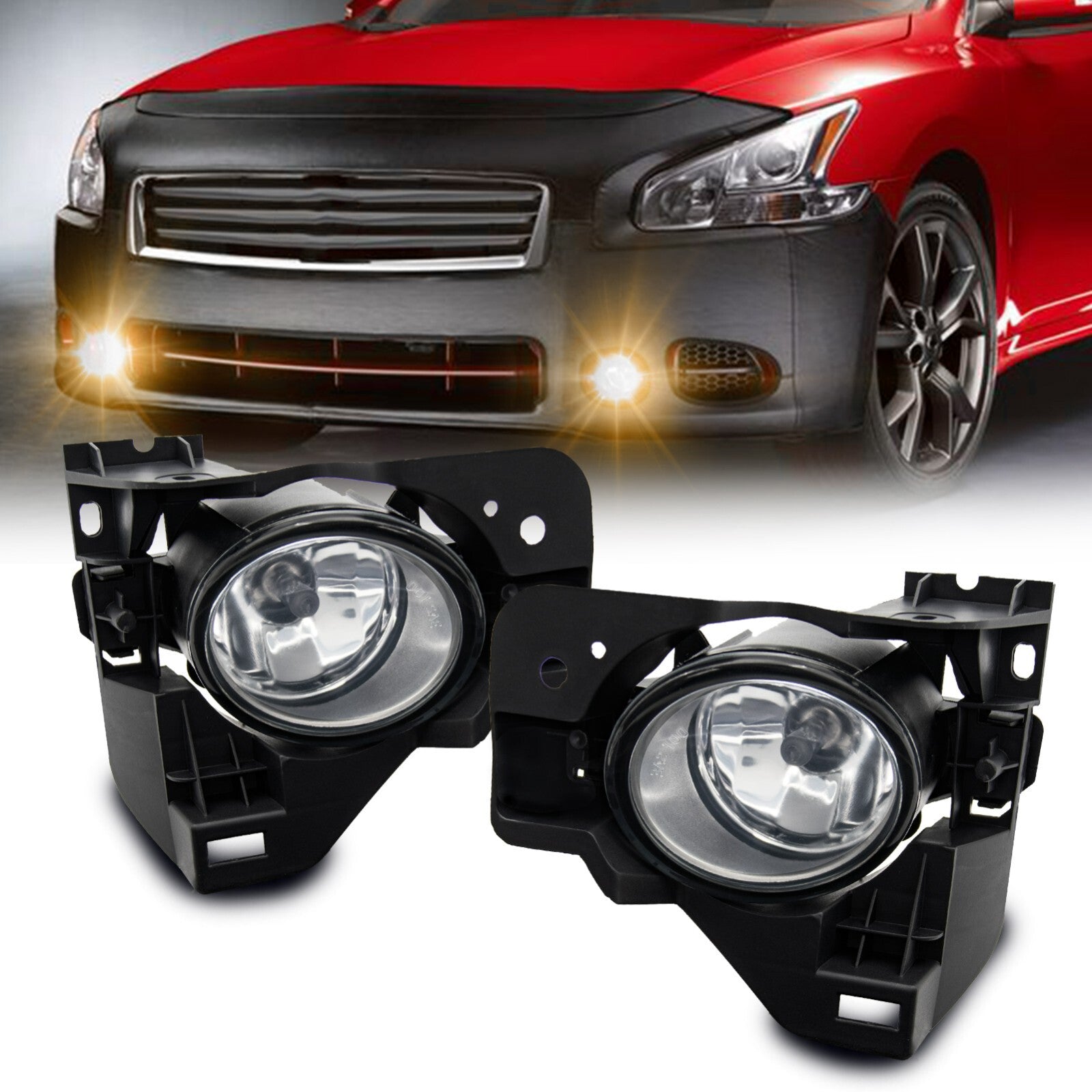 Fog light assembly suitable for 2009-2014 for Nissan Maxima (switch and wiring kit) L+R