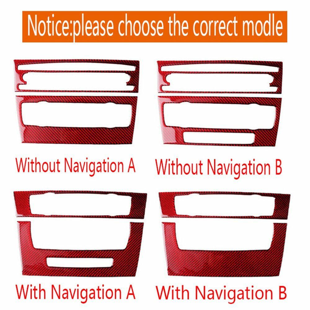 for BMW E90 3 Series 2005-12Carbon Fiber Air Conditioning CD Control Panel Cover