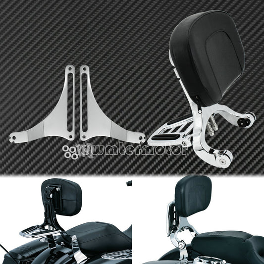 Multi-Purpose Driver  Passenger Backrest Fit for Harley Softail Fatboy 2018-20