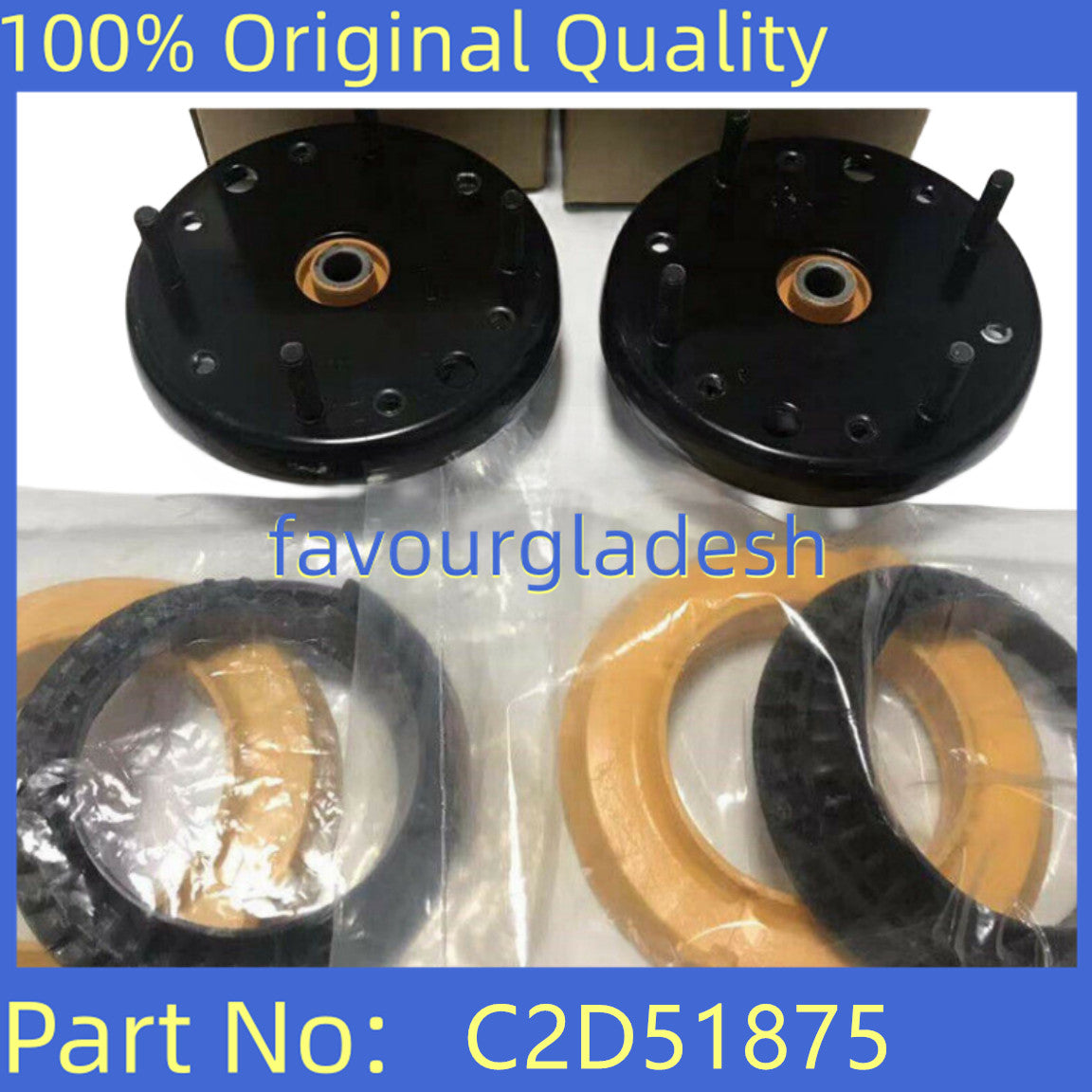 Front Strut Shock Mounts C2D Spring for Seat SET for Jaguar XJ XJR C2D51875