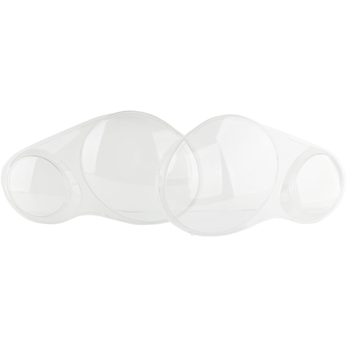 A pair of headlight lens covers suitable for Volkswagen Polo 9N 2001, 2002, 2003, 2004, 2005