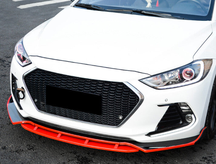 for Hyundai for Elantra 2017-2018 Red Black Front Bumper Lip Spoiler Splitter 4PCS