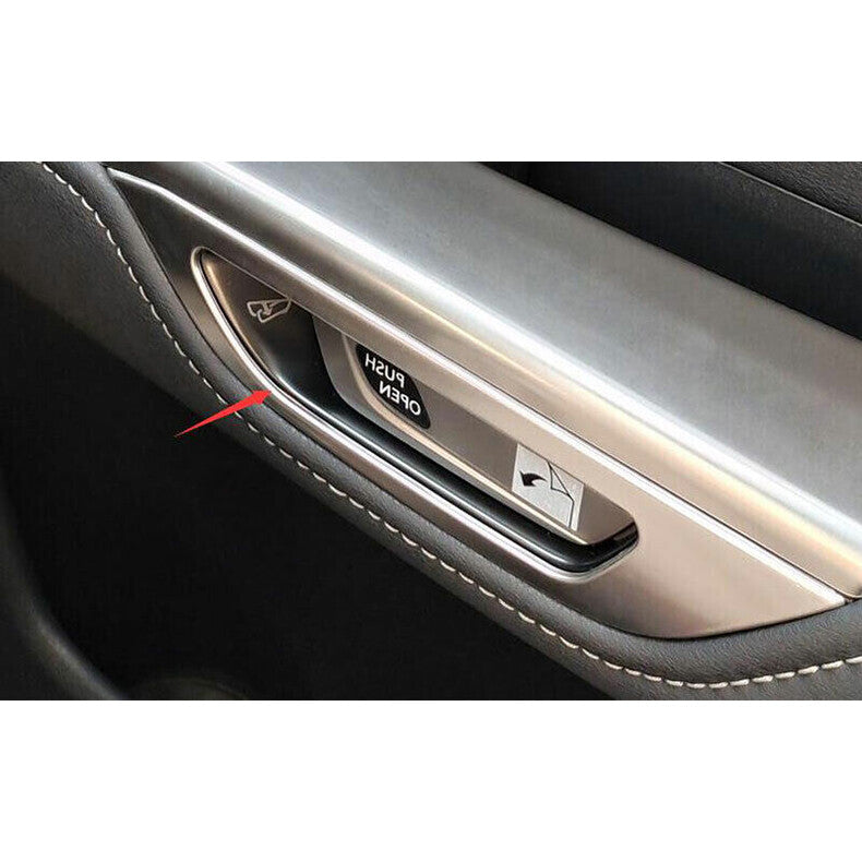 for Lexus NX250 350 450h 2022-24 Silver Steel Inner Door Handle Frame Trim 4pcs