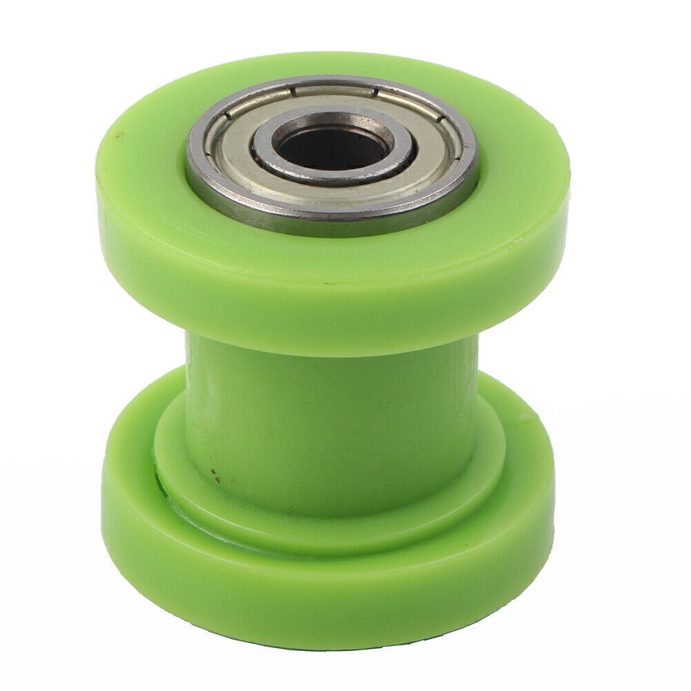 8mm Chain Roller Slider Tensioner Guide Pulley Dirt Pit For Bike Motor Green