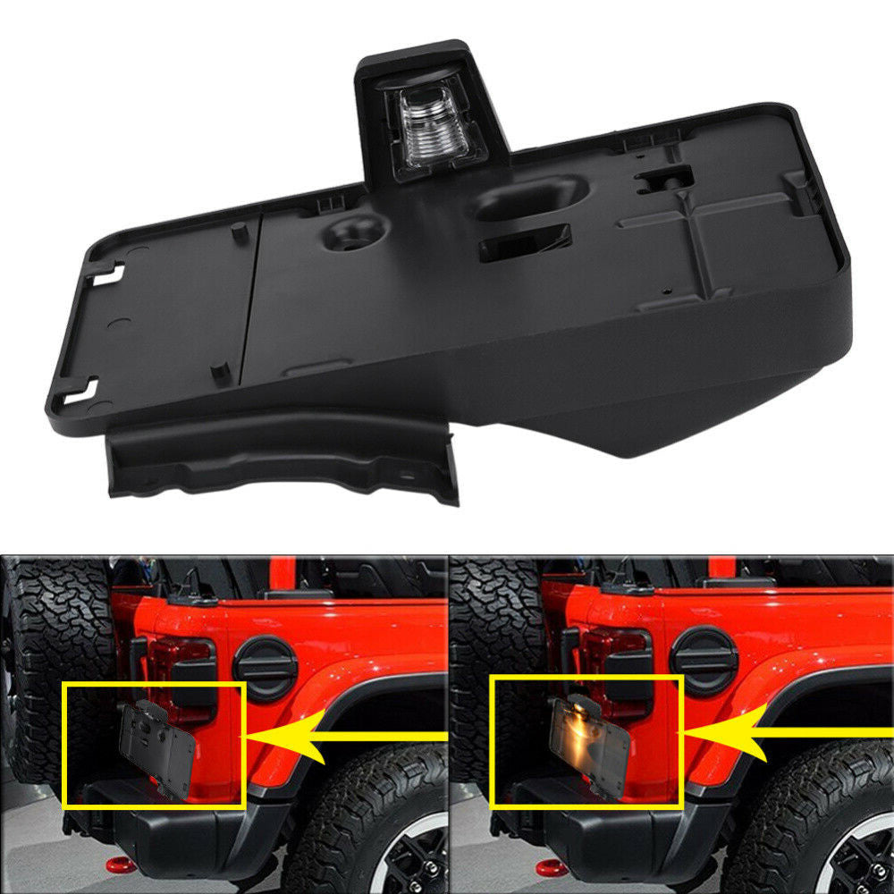 Rear license plate mounting bracket and light for Jeep for Wrangler JK 2007-2018