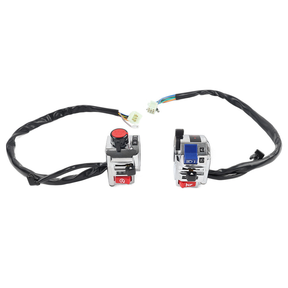 7/8 Chrome Handlebar Switch Turn Signal Indicator Horn Headlight Start Control