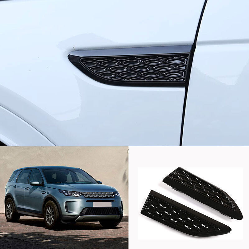 For Discovery Sport 2020-2025 Glossy Black Side Fender Air Wing Cover Replace 2X