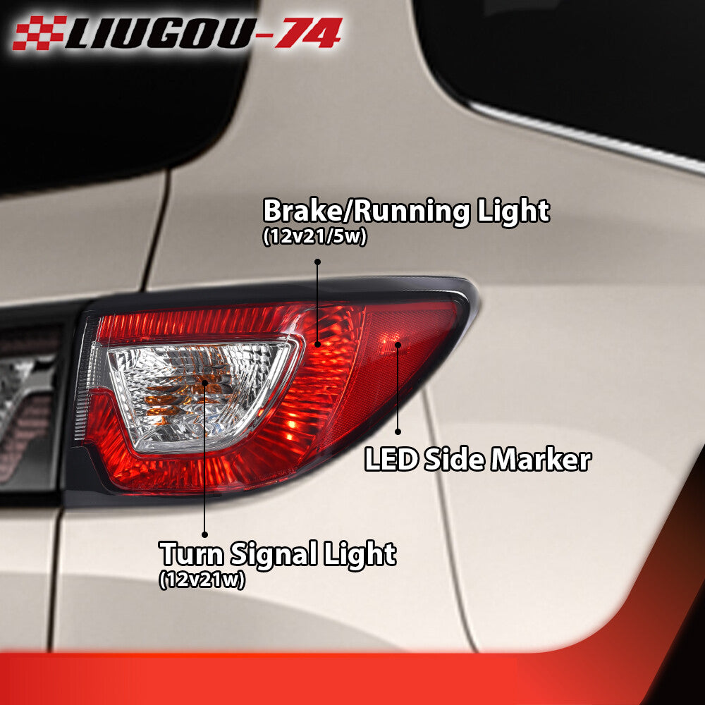 Taillights with red bulbs on the passenger side, suitable for 13-17 for Chevrolet Traverse LS LT LTZ