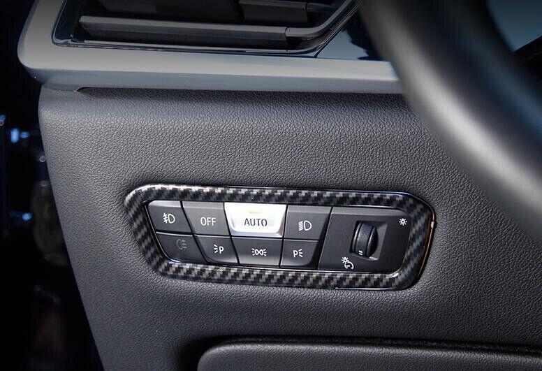 for BMW X7 G07 2019-2023 Carbon Fiber Style Function Control Button Frame Trim