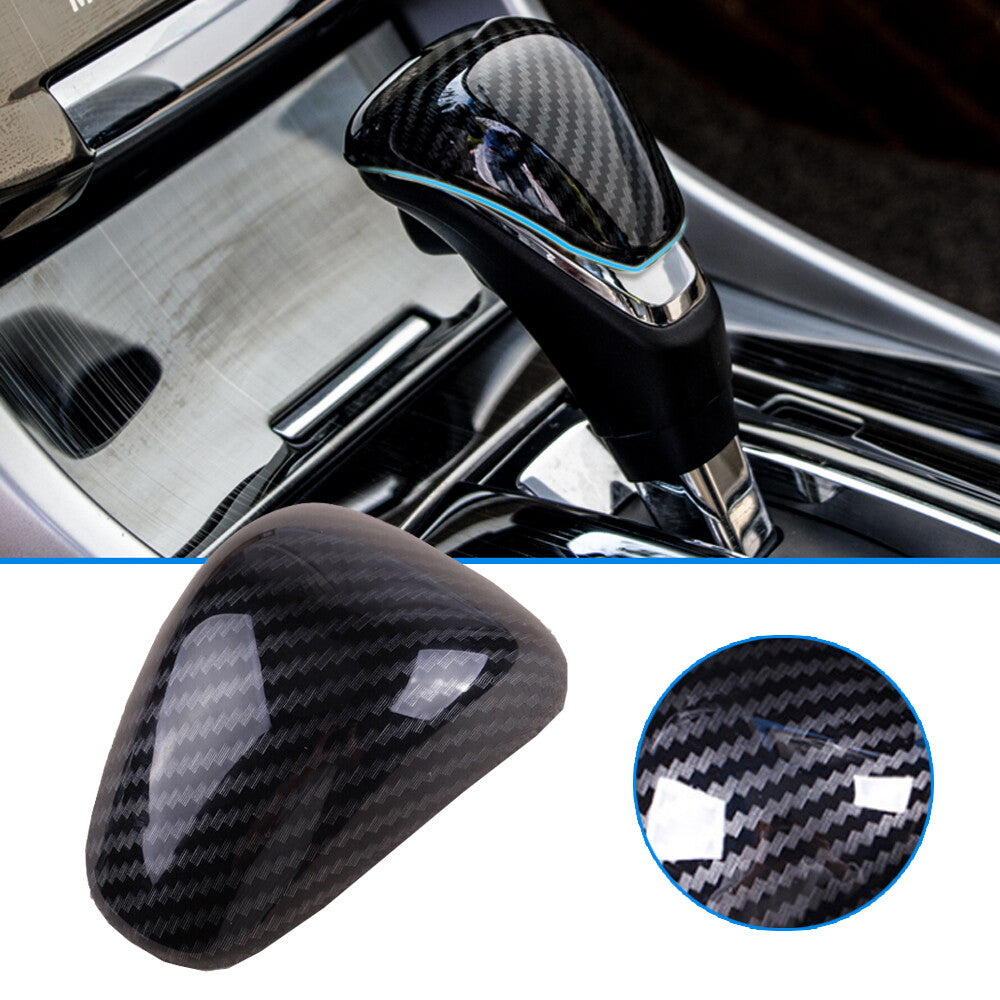 for Honda Accord 13-17 Carbon Fiber Gear Shift Knob Cover Trim Interior Decor