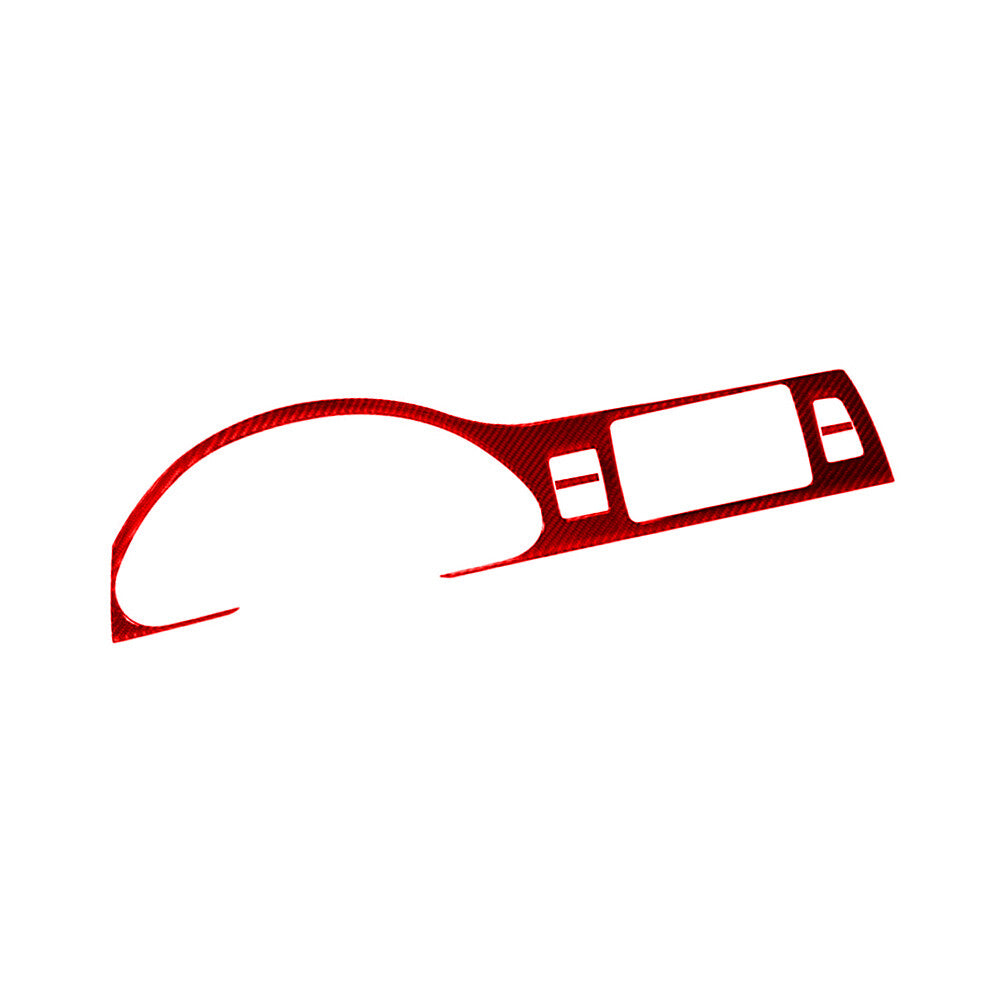 3X Red Carbon Fiber Interior Dashboard Surround Cover Trim for Audi Q7 2007-2015