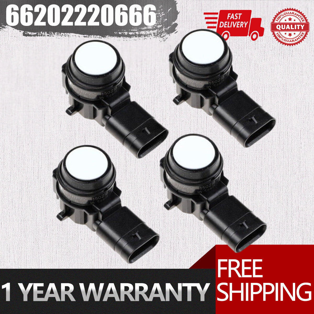 4PCS PDC Parking Sensor 66202220666 for BMW 320i 328i 428i 435i xDrive 2.0L 3.0L