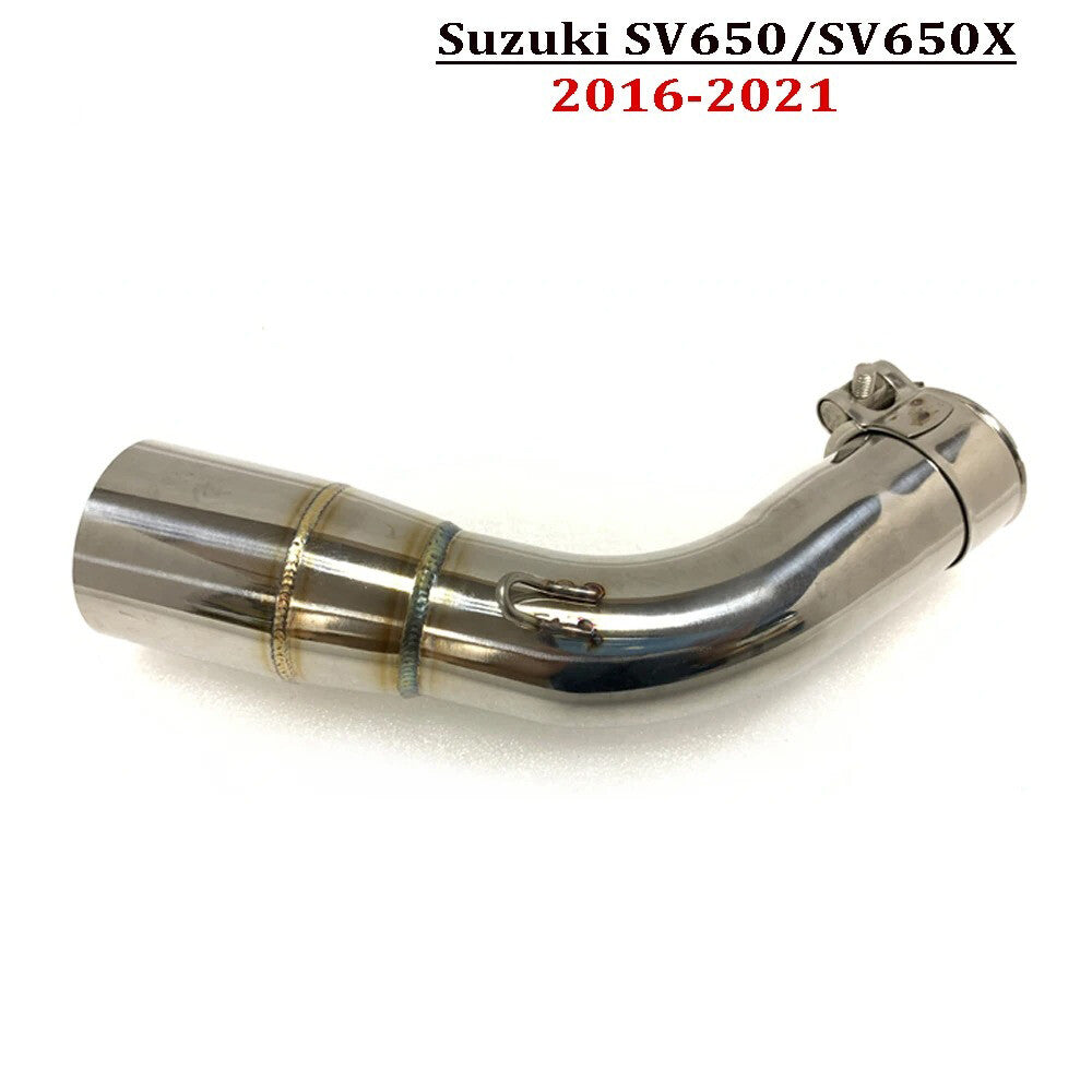 for SUZUKI SV650/SV650X 2016-2021 51mm Stainless Steel Exhaust Mid Link Pipe Direct