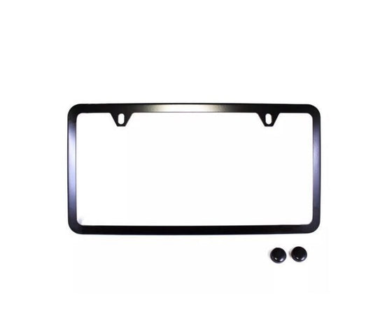 1 piece car license plate frame cover cap trunk 2-hole black for Dodge