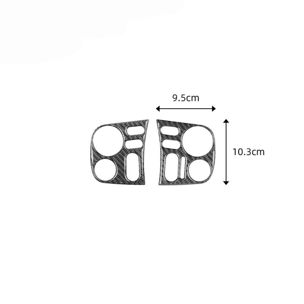 Carbon Fiber Climate Radio Control Button Cover Trim for Honda S2000 2004-2009