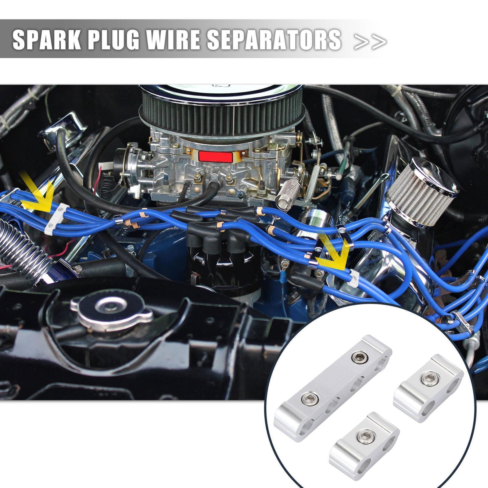 12-Piece Set of Spark Plug Wire Separators (8mm, 9mm, 10mm) for Racing Cars