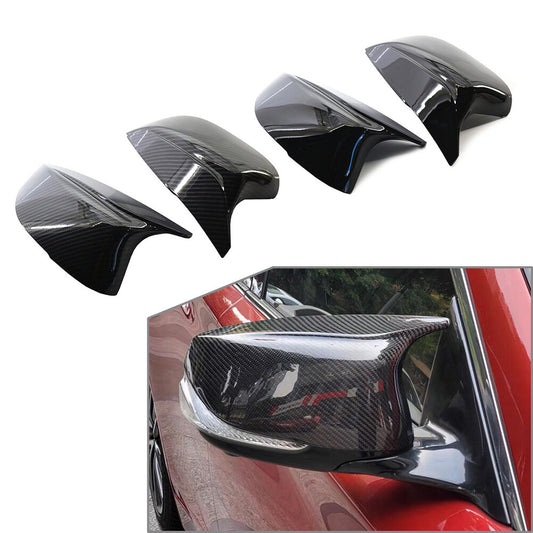 Pair Rear View Mirror Cover Trim for Infiniti Q60 QX30 2016+ Q50 Q50S Q70 2014+