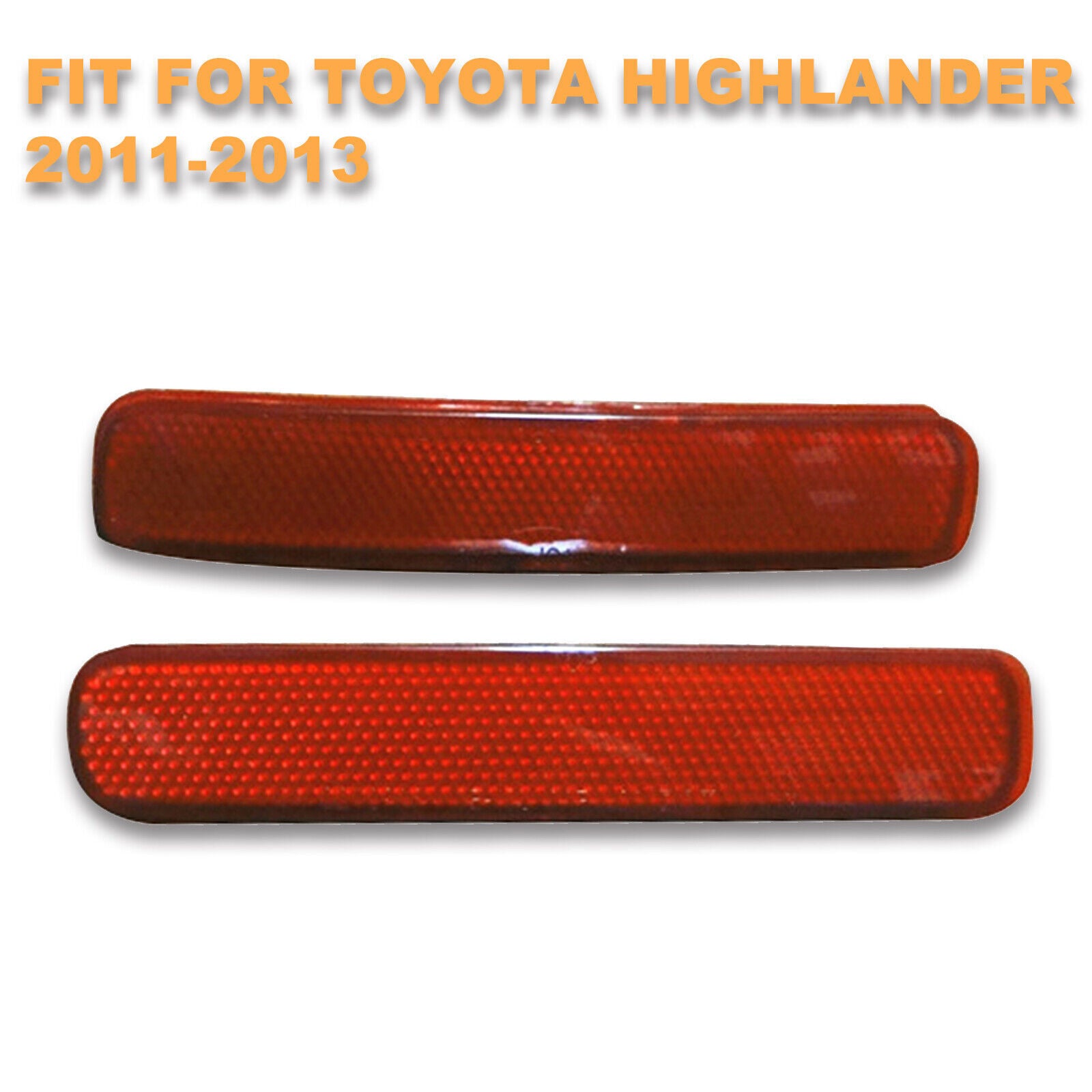 1Pair Rear Bumper Left Right Side Reflector for Toyota Highlander 2011-2013