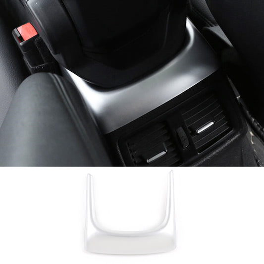 Silver ABS Armrest Box Rear U-shaped Cover for BMW X1 F48 2016-22 X2 F47 2018-22