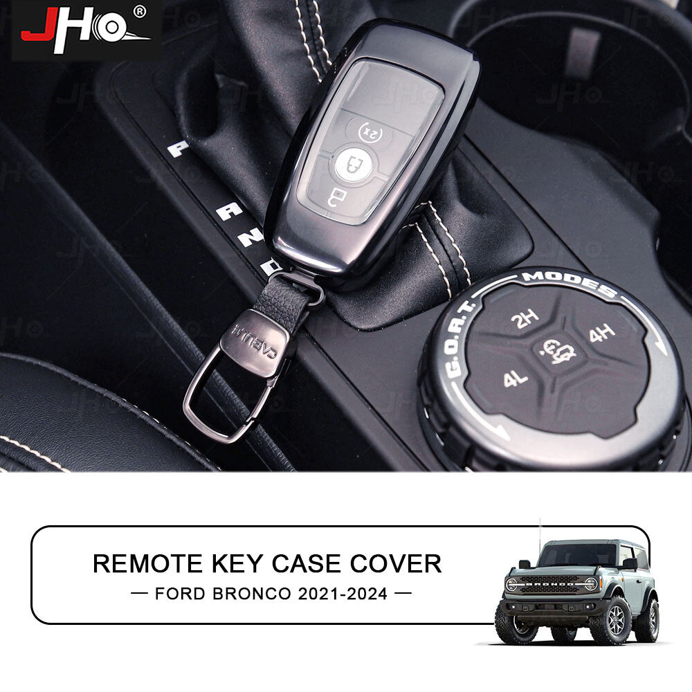 Key Fob Cover Remote Key Case Covr Shell Protector Trim for Ford Bronco 2021-24