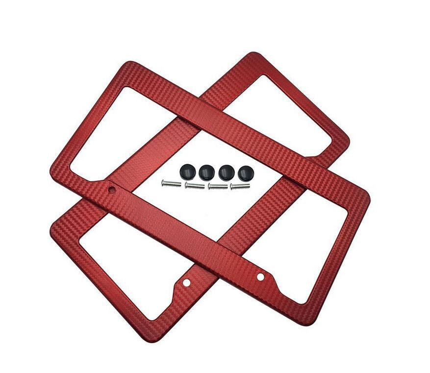 Car license plate frame cover cap trunk red carbon suitable for Ram