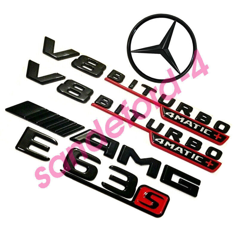 E63S AMG V8 BITURBO 4MATIC+ Star Badge Black Badge Combo Set for Mercedes W213