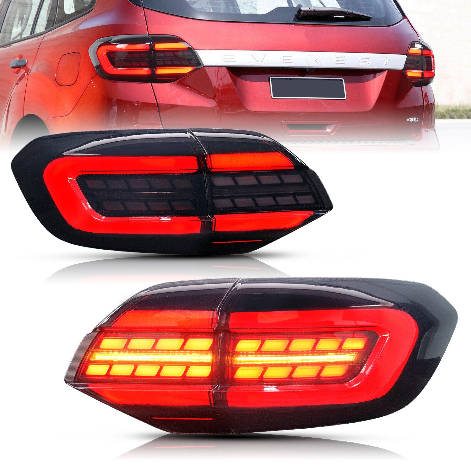 For 15-20 for Ford Ranger /everest Shaker Tail Light LED Barely Cool Lights