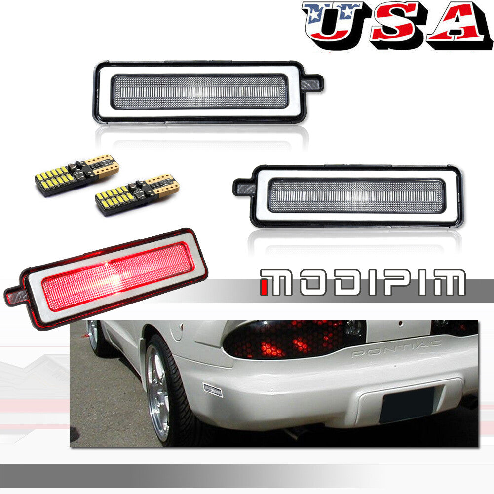 Transparent rear marker light with red LEDs suitable for 82-92 for Pontiac Trans Am Firebird