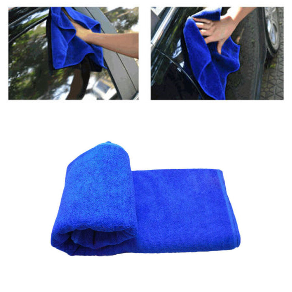 2 Tone Nano Microfiber Cleaning Towel Car Wash Drying Cloths Towels 3070cm Blue