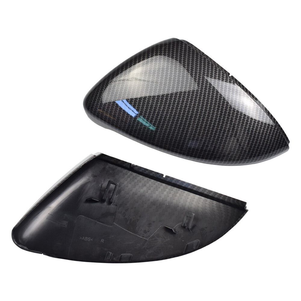Pair Wing Mirror Cover Caps for VW for Golf Mk7 Mk7.5 GTI 2013-2018 Carbon Fiber