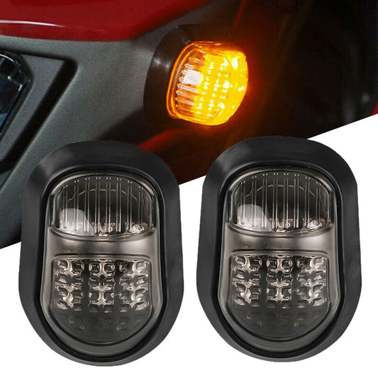 Motorcycle Flush Mount LED Turn Signals Indicator Blinker Amber Light Universal