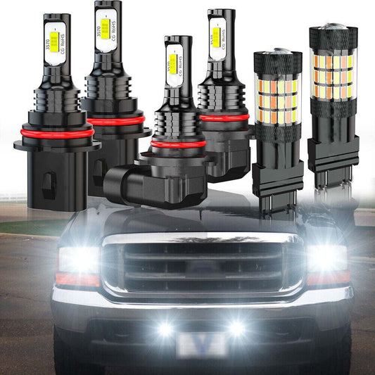 for Ford F250 F350 Super Duty 01-04 LED Headlights + Indicators + Fog Lights
