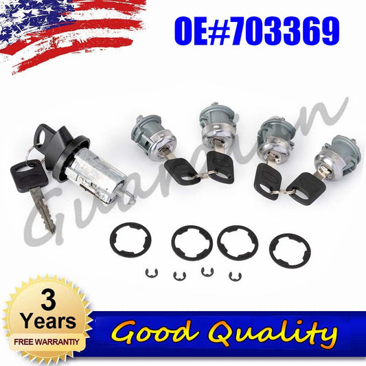 Ignition cylinder + 4 door locks package 703369 for Ford Econoline Van 1997 - 2020 98 99
