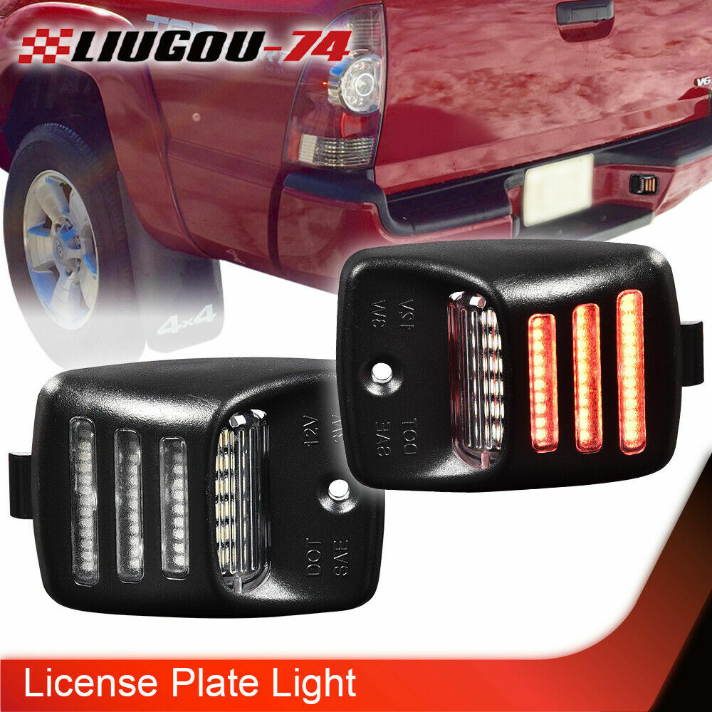 [Exclusive Red OLED Tube] LED License Plate Light Suitable for 2005-15 Tacoma/Tundra