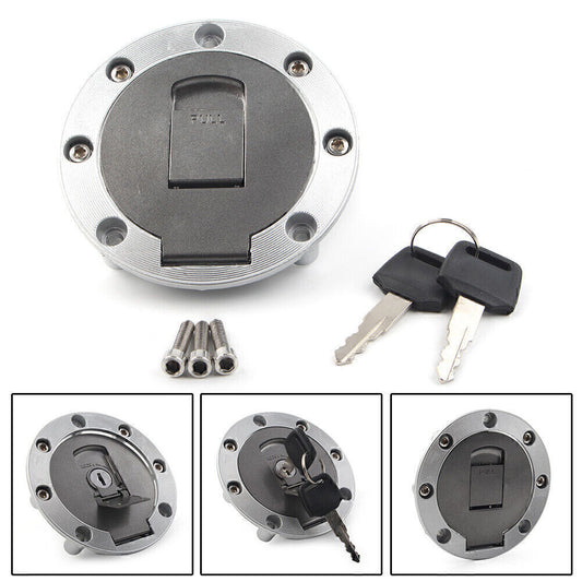 7 Hole Fuel Gas Tank Cap Lock w/ Key Fit for Yamaha FZR250 FZR400 FZR600 750 /1000