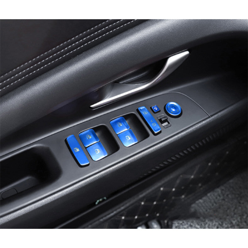 for Hyundai for Elantra 2021-2023 Blue Car Window Lift Button Switch Sticker Trim