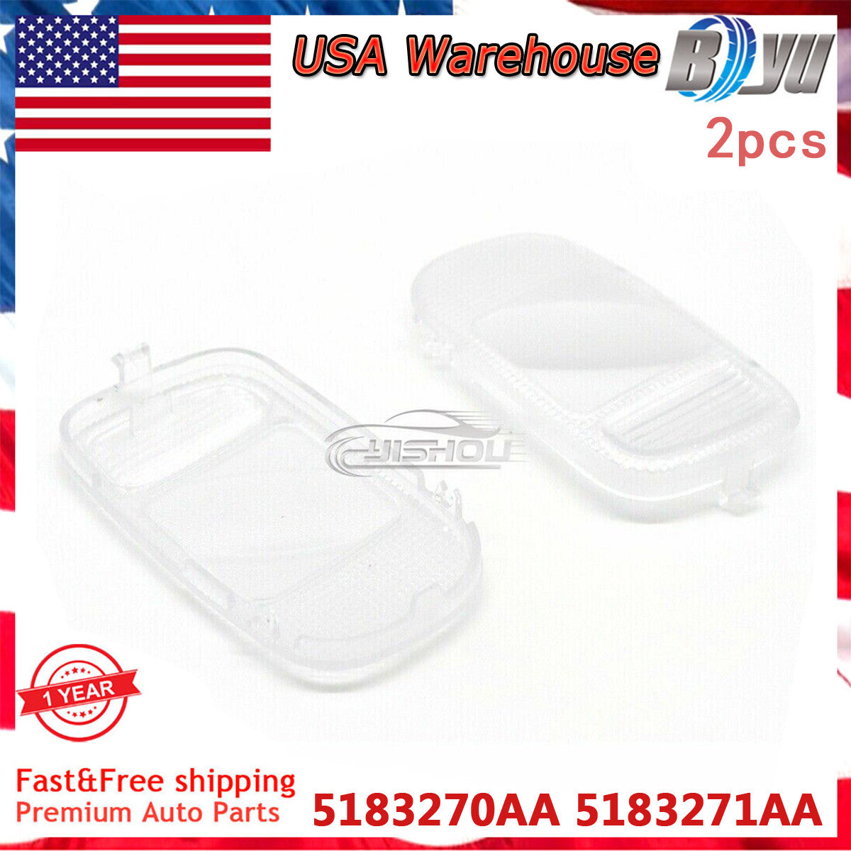 5183270AA 5183271AA Overhead Console Dome Light Lens Set Fit for Dodge for Ram 02-10