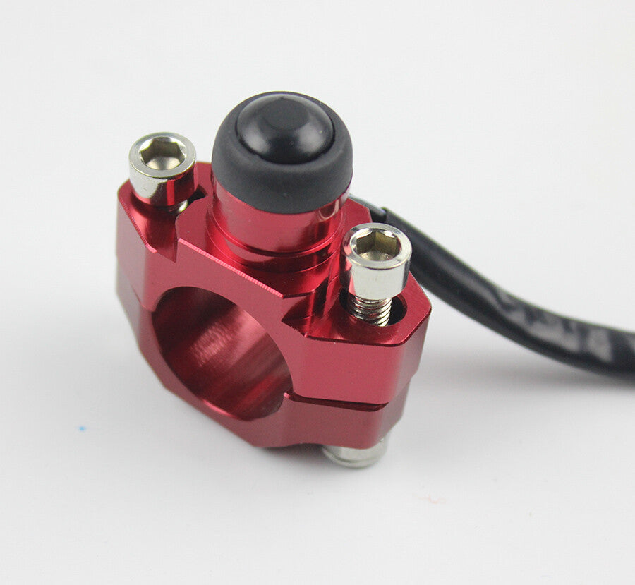 7/8 Red CNC Stop Kill Switch Pit Pro Trail Dirt Bike ATV Quad Motorcycle 22mm