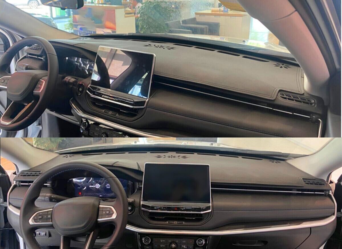 1X PU leather Dashboard Dash Mat Non-slip DashMat Shade for Jeep Compass 2022-23