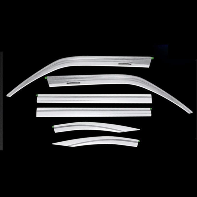 Chrome Window Visor Vent Cover Sun Rain Wind Guards for Lexus LX600 2022-2024