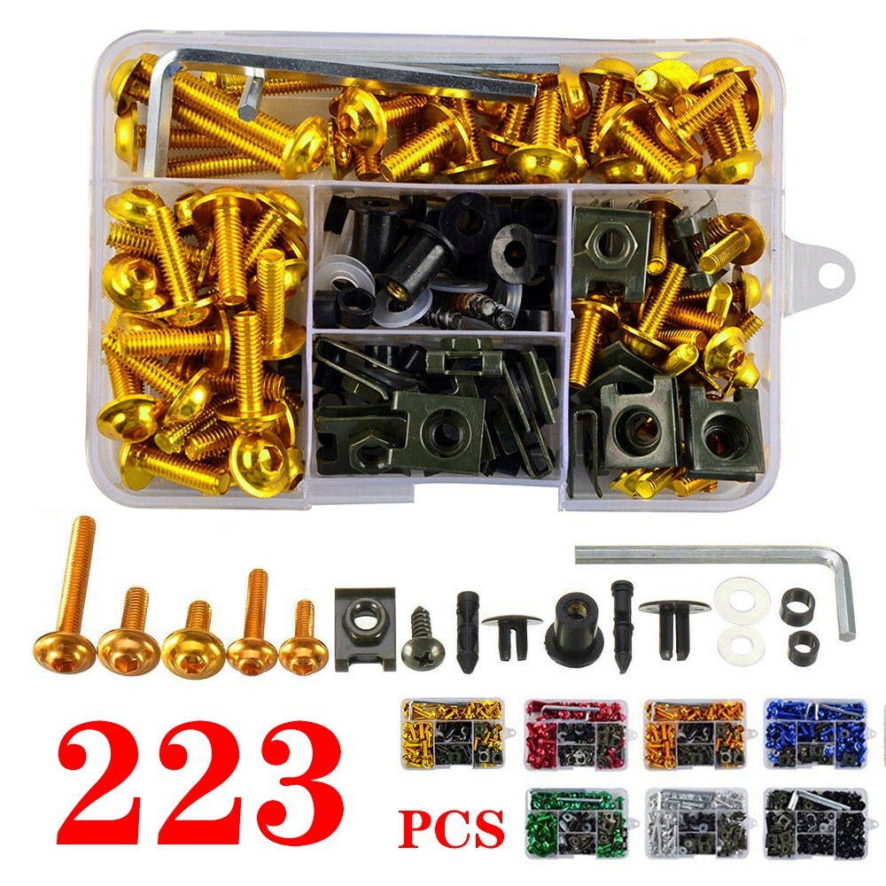 Fit for Yamaha for BMW for Suzuki Motorcycle Yellow Complete Fairing Screws Nut Bolts