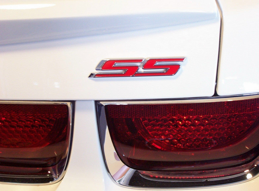 Car rear tailgate badge fender badge red SS for Chevrolet Camaro Cobalt Impala