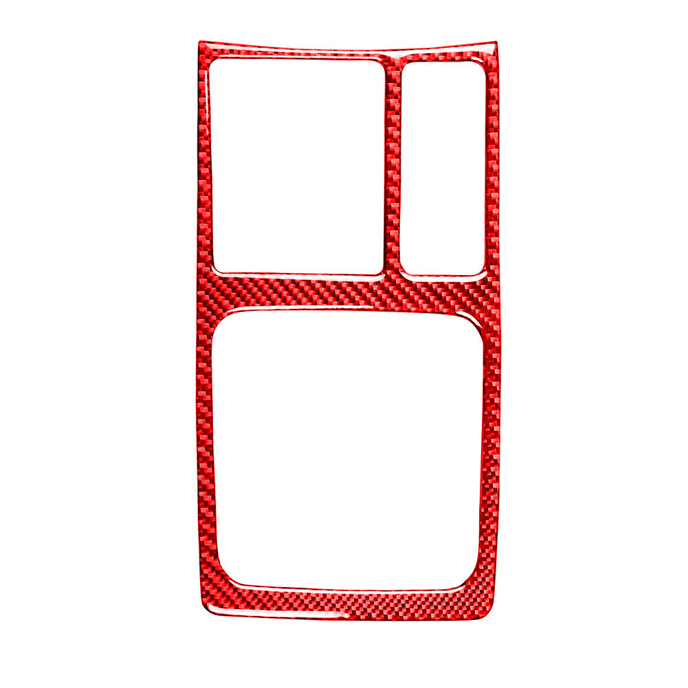 for Mitsubishi Lancer DE/ for ES 2008-15 Red Carbon Fiber Gear Shift Frame Cover Trim