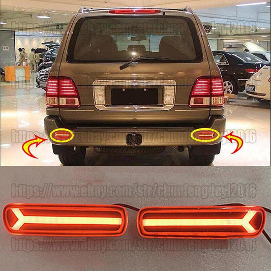 for lexus lx470 1998-2007 LED Rear Bumper Reflector Lamp Fog Brake Driving Light
