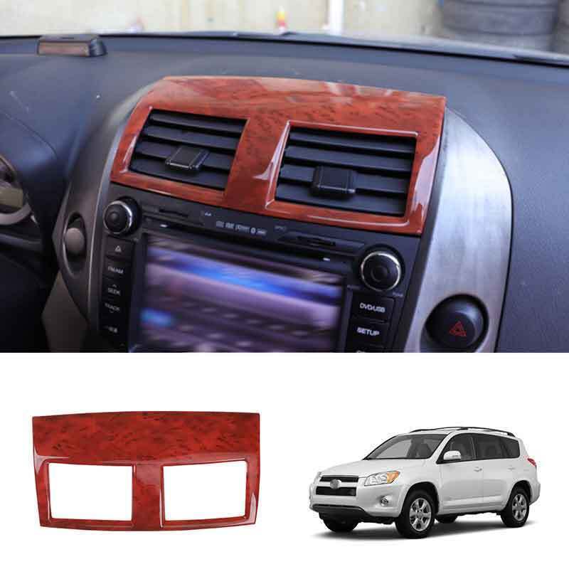 Wood Grain ABS Inner Middle Air Outlet Vent Cover Trim for Toyota RAV4 2006-2012