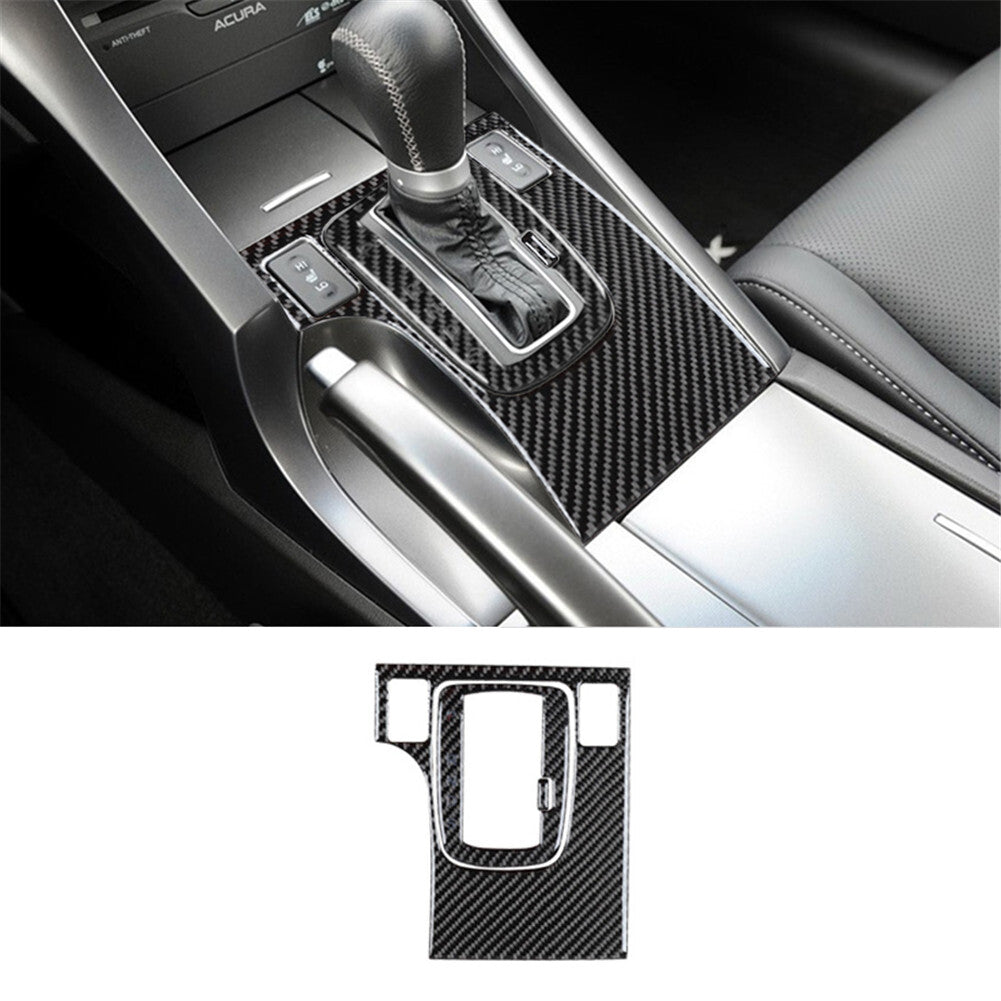 3X Carbon Fiber Interior Automatic Gear Shift Cover Trim for Acura TSX 2009-2014