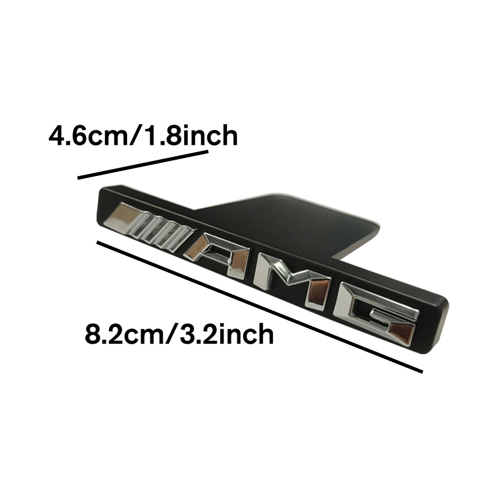 Chrome black front badge for C63 S63 GT63 AMG grille badge trim modification