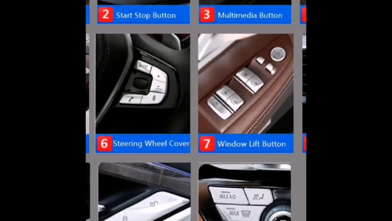 Stainless for BMW 5 Series G30 Car Inerior Console Cup Holder Panel Cover Trim