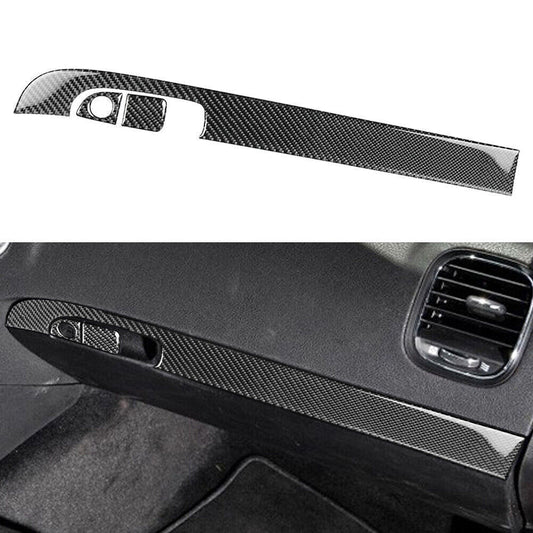 3Pcs Copilot Dashboard Panel Cover Trim Carbon Fiber Fit for Dodge Charger 2015-2021